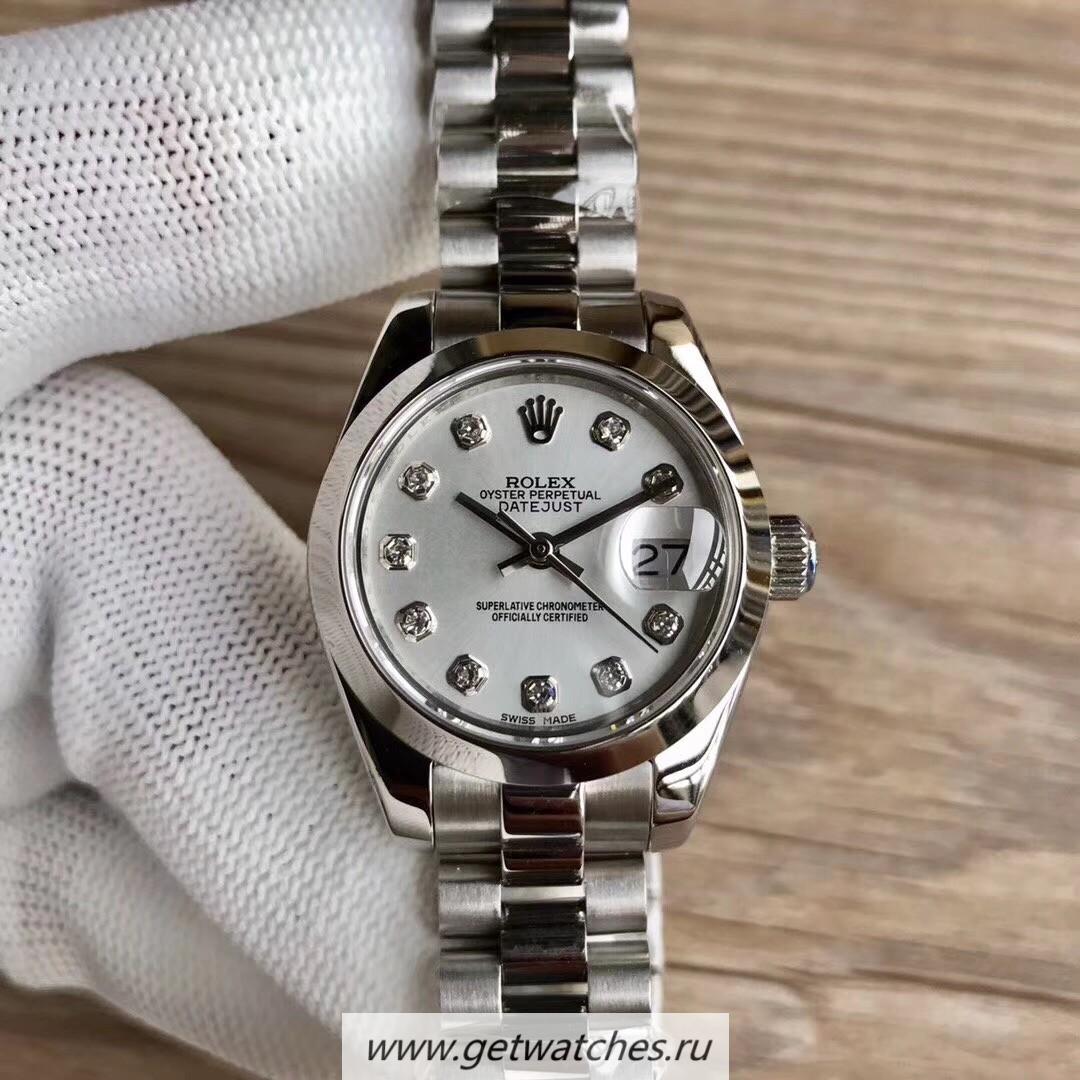 NEW Replica R01ex Ladies Datejust 28 279166 28mm WF SS Silver Dial 2671