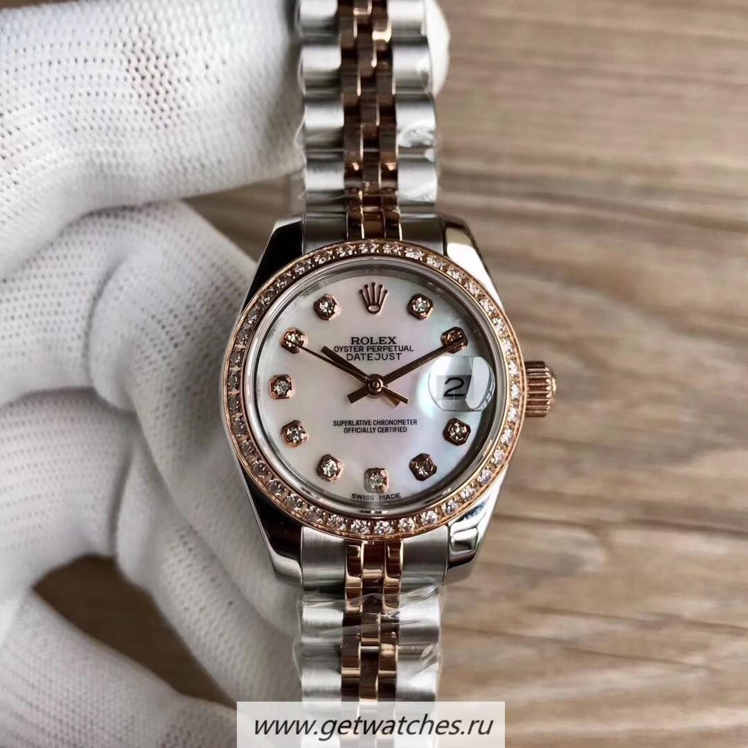 Shop R01ex Ladies Datejust 28 279381 RBR 28mm WF SS & Rose Gold Mother Of Pearl Dial 2671
