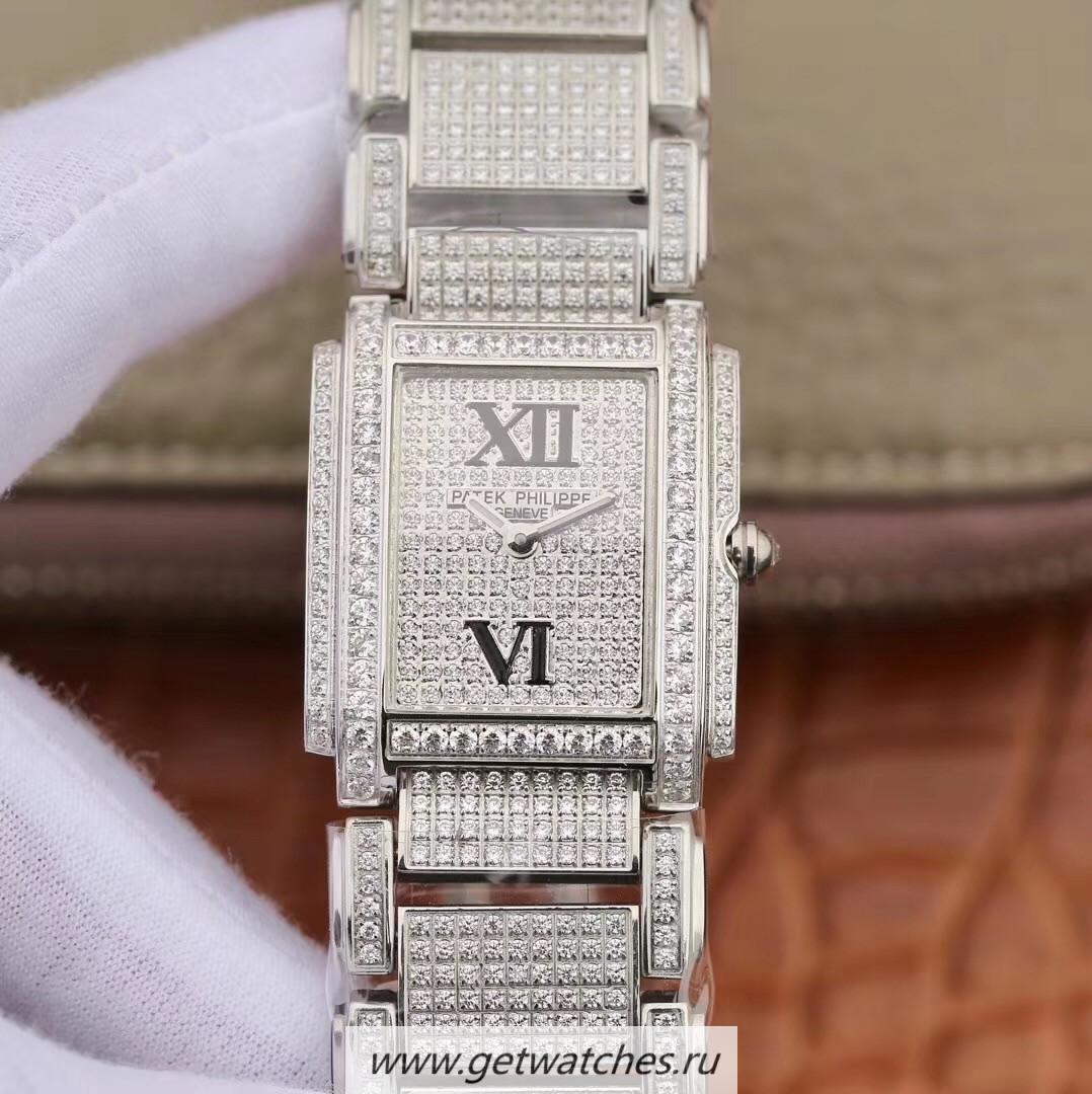 Best Price Pat*k Phi1i*pe Ladies Twenty-4 4910/10A AWF SS & D1am0nd D1am0nd Dial Ronda Quartz