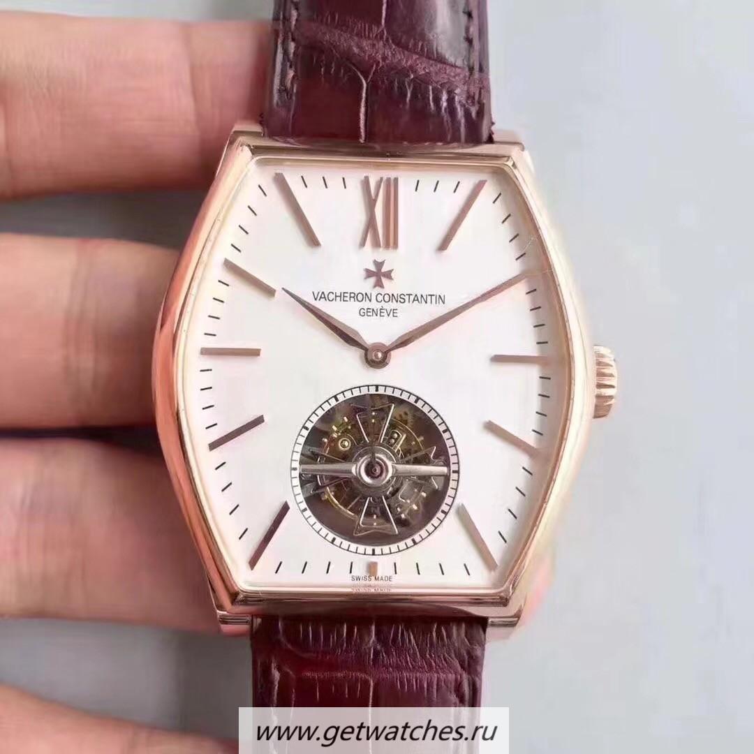 Replica Vacheron C0nstan1n Malte Tourbillon 30130/000R-9754 JF Rose Gold White Dial 2795