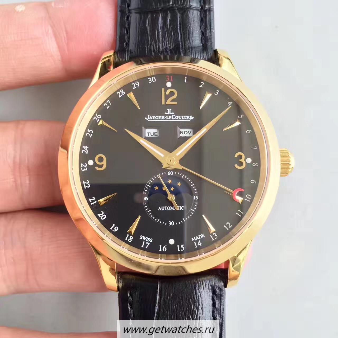 NEW Replica Jaeger-LeCoultre Master Calendar 1552520 BF Yellow Gold Black Dial Caliber 866/1