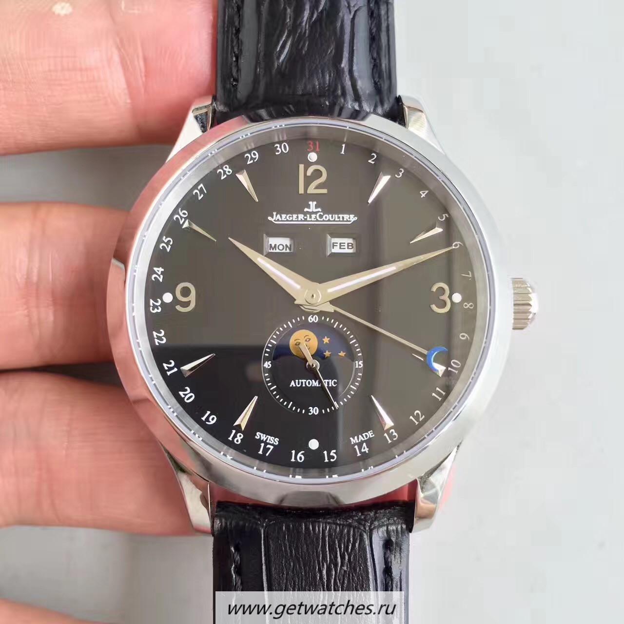 Replica Jaeger-LeCoultre Master Calendar 1558420 BF SS Black Dial Caliber 866/1