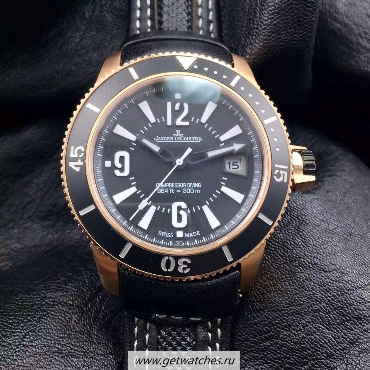 Replica Jaeger-LeCoultre Master Compressor Navy Seals Q2018670 Limited Edition Noob Factory Rose Gold Black Dial 2836