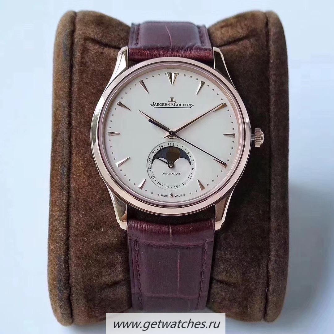 Best Price Jaeger-LeCoultre Master Ultra Thin Moon 1362520 ZF Rose Gold White Dial JLC 925
