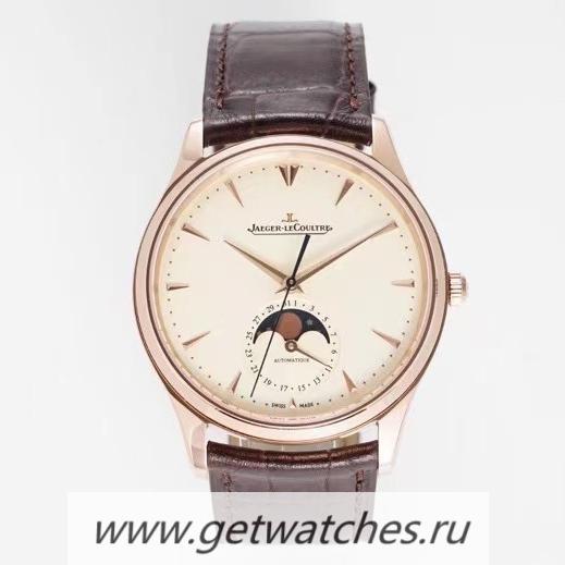 Best Price Jaeger-LeCoultre Master Ultra Thin Moon GF Rose Gold White Dial JLC 925