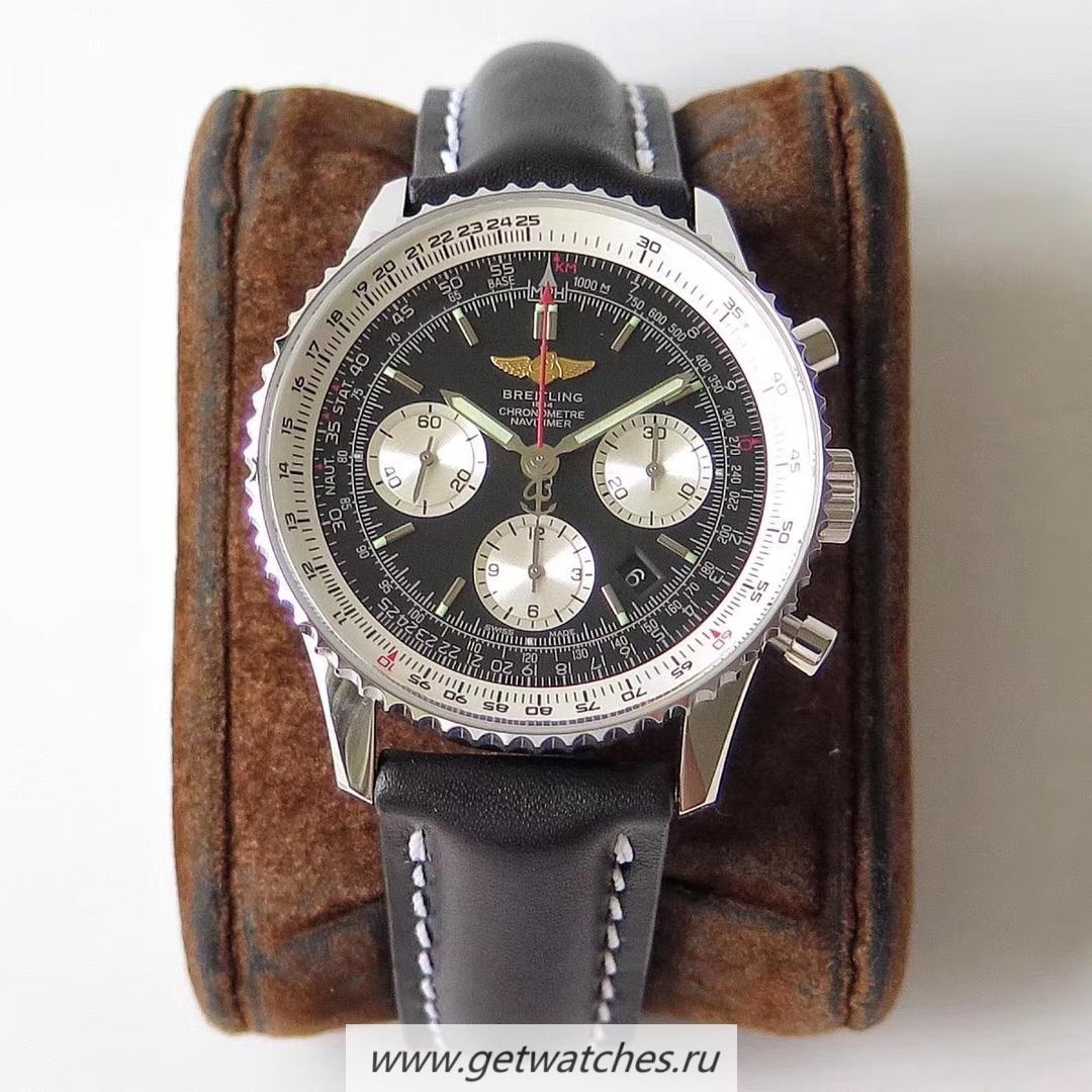 Shop Breitling Navitimer 01 AB0121211B1P1 AIF SS Black Dial 7750