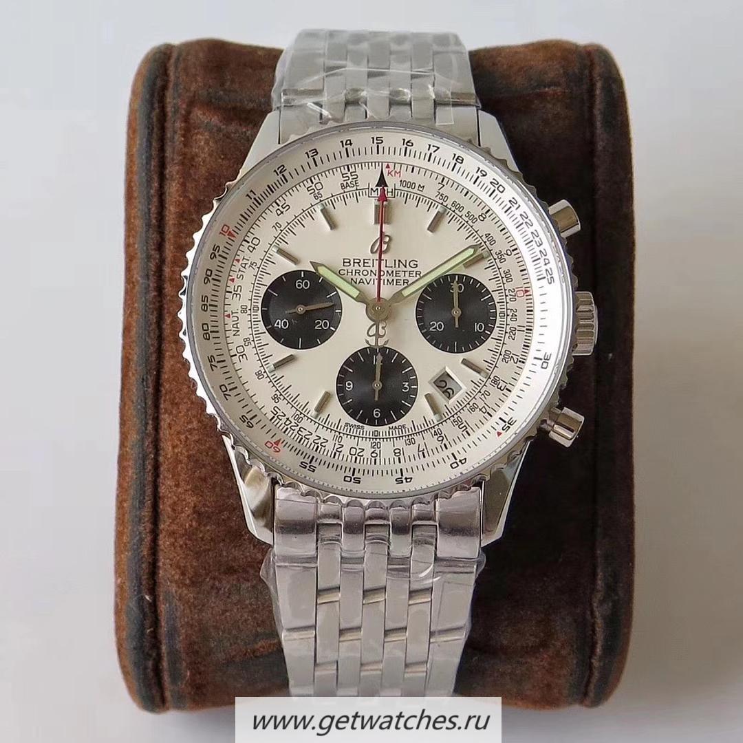 Shop Breitling Navitimer 01 AB0121211G1A1 AIF SS White Dial 7750