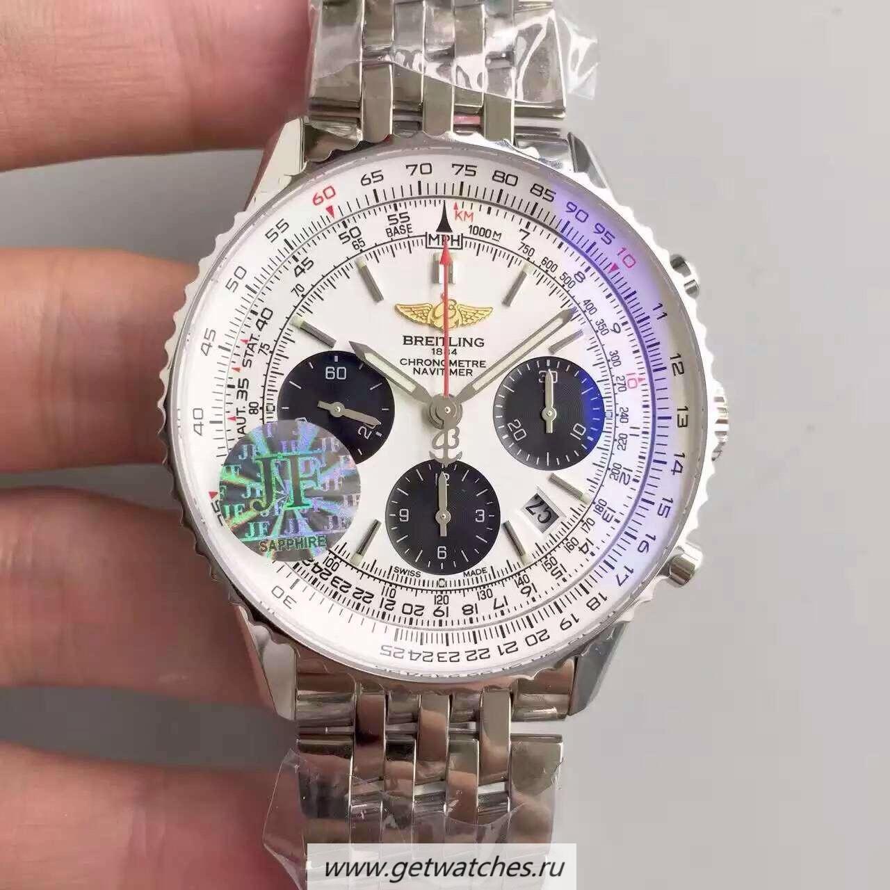 Best Price Breitling Navitimer 01 AB0121211G1A1 JF SS White Dial 7750