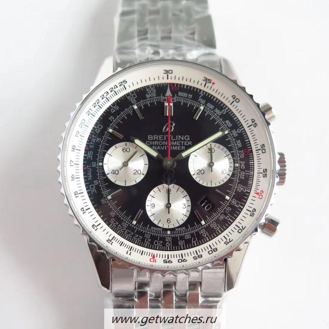 NEW Replica Breitling Navitimer 01 AIF SS Black Dial 7750