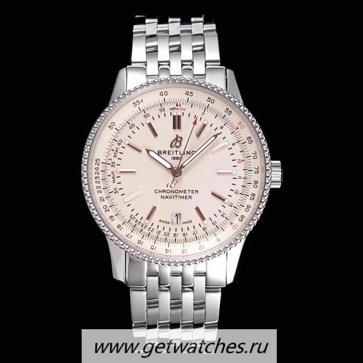 Perfect Replica Breitling Navitimer Automatic 41mm TF SS White Dial 2824