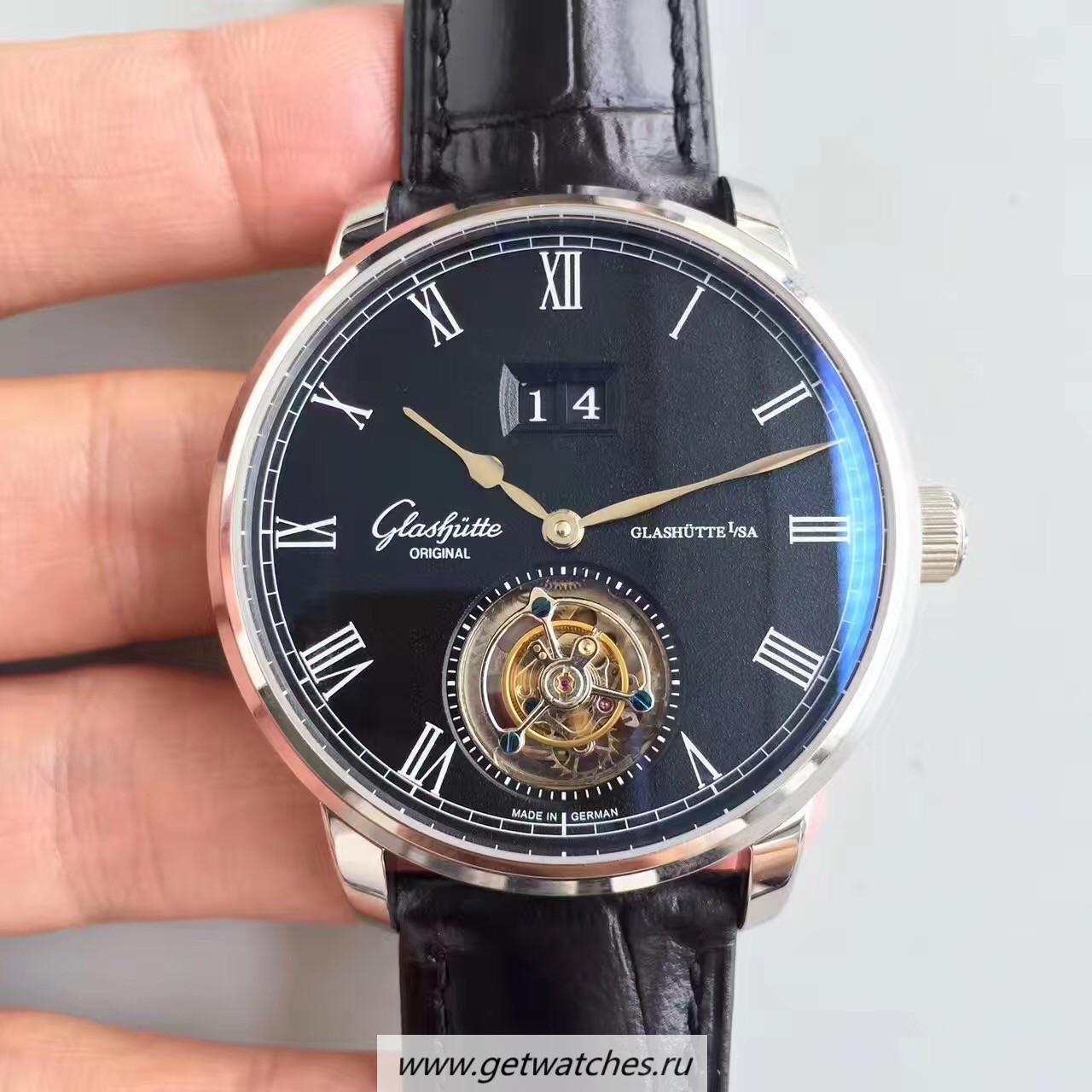 High Quality Glashutte Original Senator Excellence Tourbillon 1-94-03-04-04-04 Noob Factory SS Black Dial 94-03