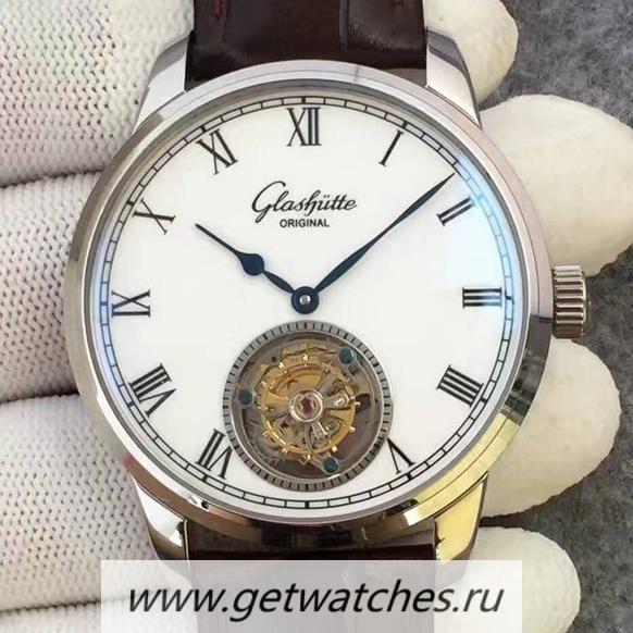 Best Price Glashutte Original Senator Excellence Tourbillon SS White Dial Tourbillon