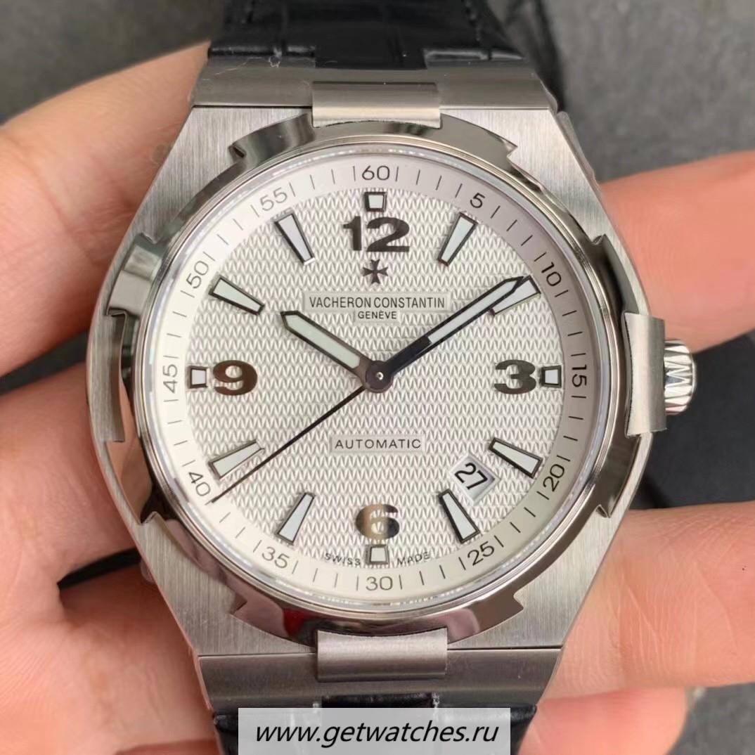 Shop Vacheron C0nstan1n Overseas MKSF SS White Dial Leather Strap M9015