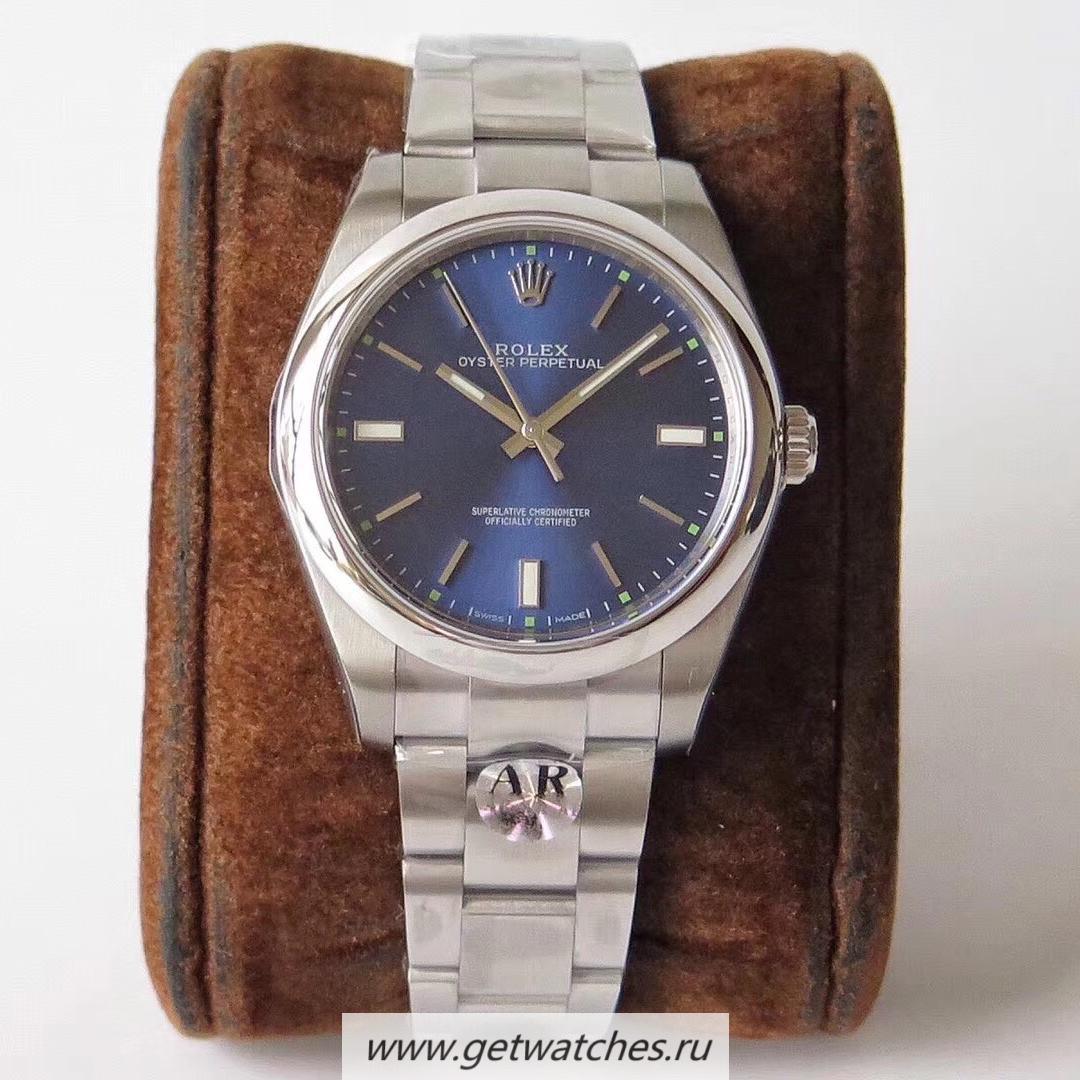 Replica R01ex Oyster Perpetual 39 114300 ARF SS 904L Blue Dial 3132