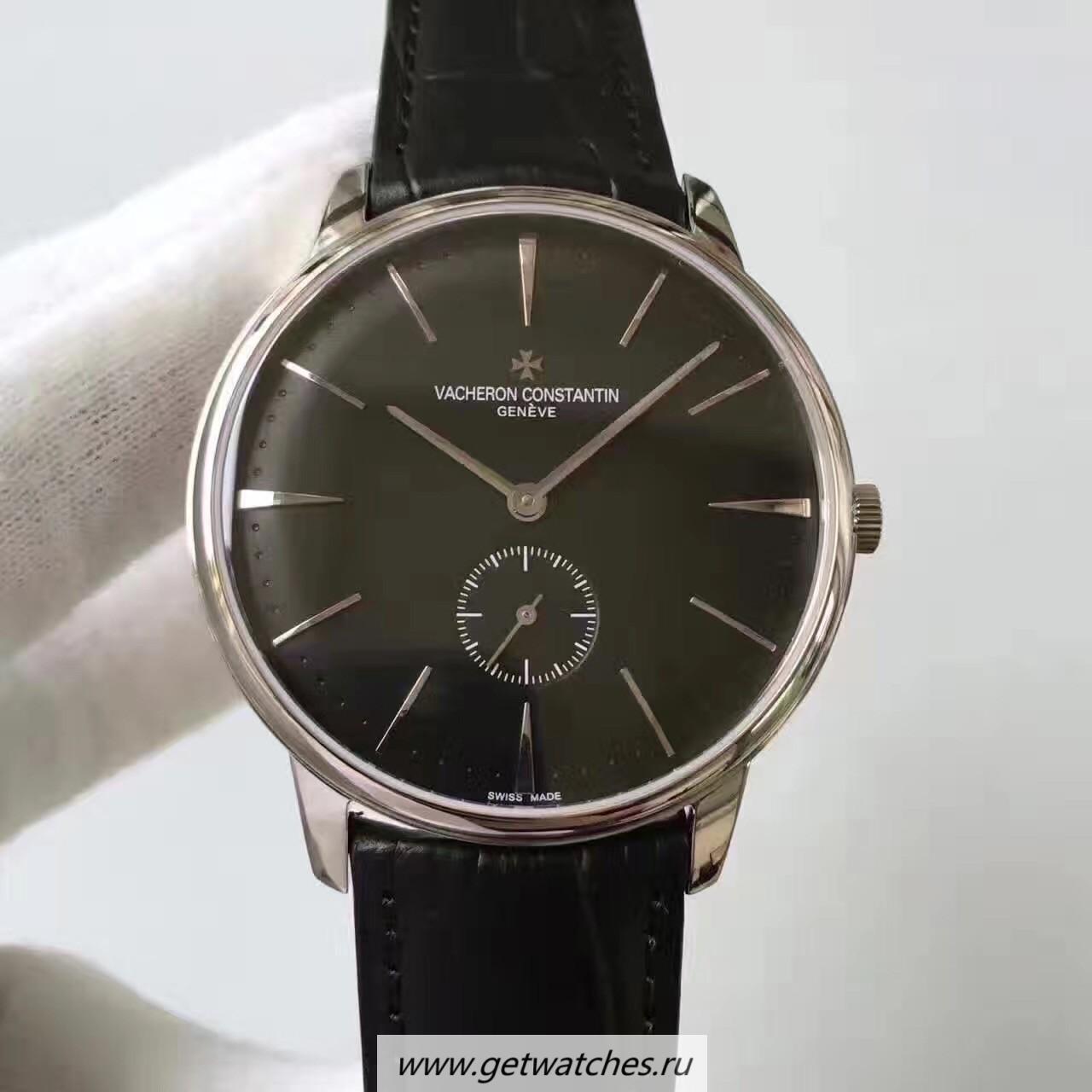 Copy Vacheron C0nstan1n Patrimony 1110U/000P-B087 Noob Factory SS Black Dial 4400AS