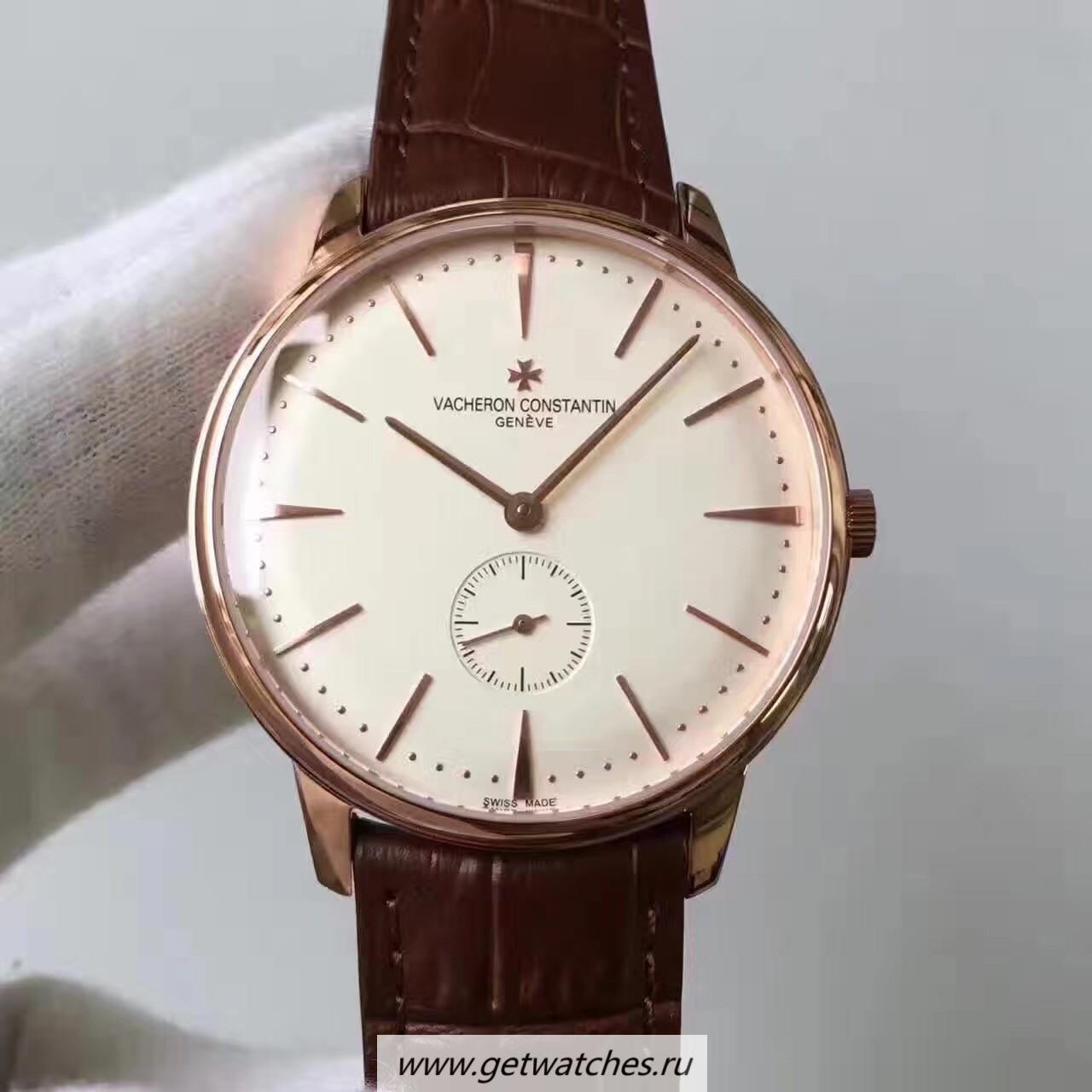 Shop Vacheron C0nstan1n Patrimony 1110U/000R-B085 Noob Factory Rose Gold White Dial 4400AS