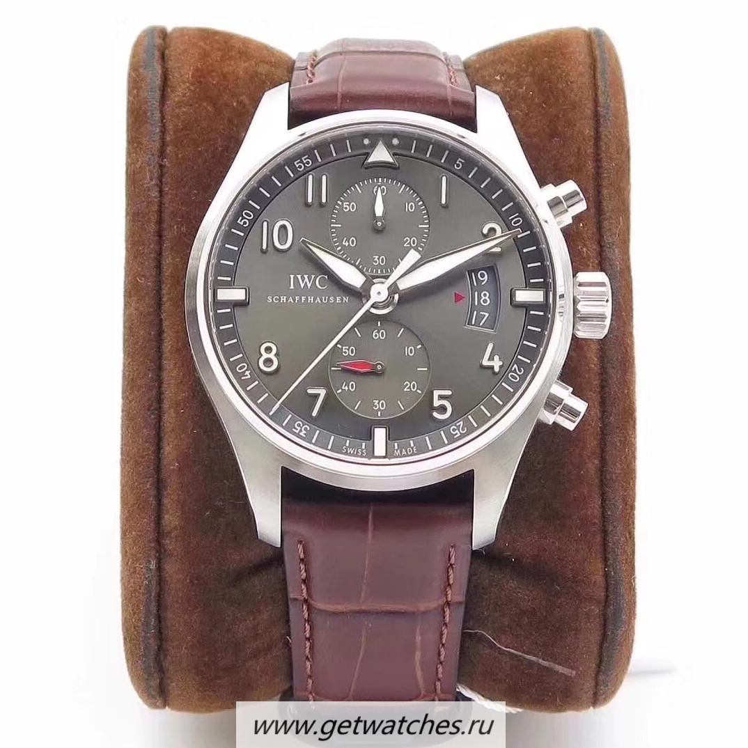 NEW Replica IWC Pilot Spitfire Chrono IW387802 ZF SS Anthracite Dial 7750