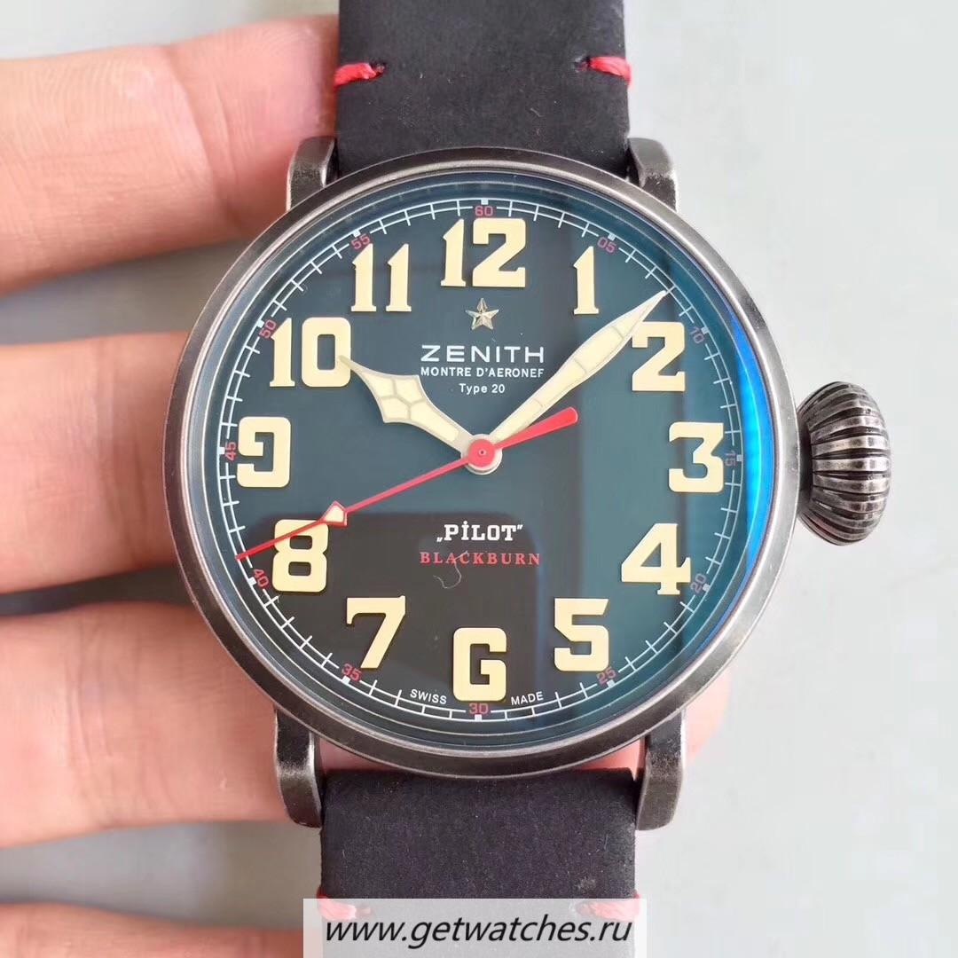 Best Price Zenith Pilot Type 20 Extra Special Robert Blackburn XF SS Black Dial 2824