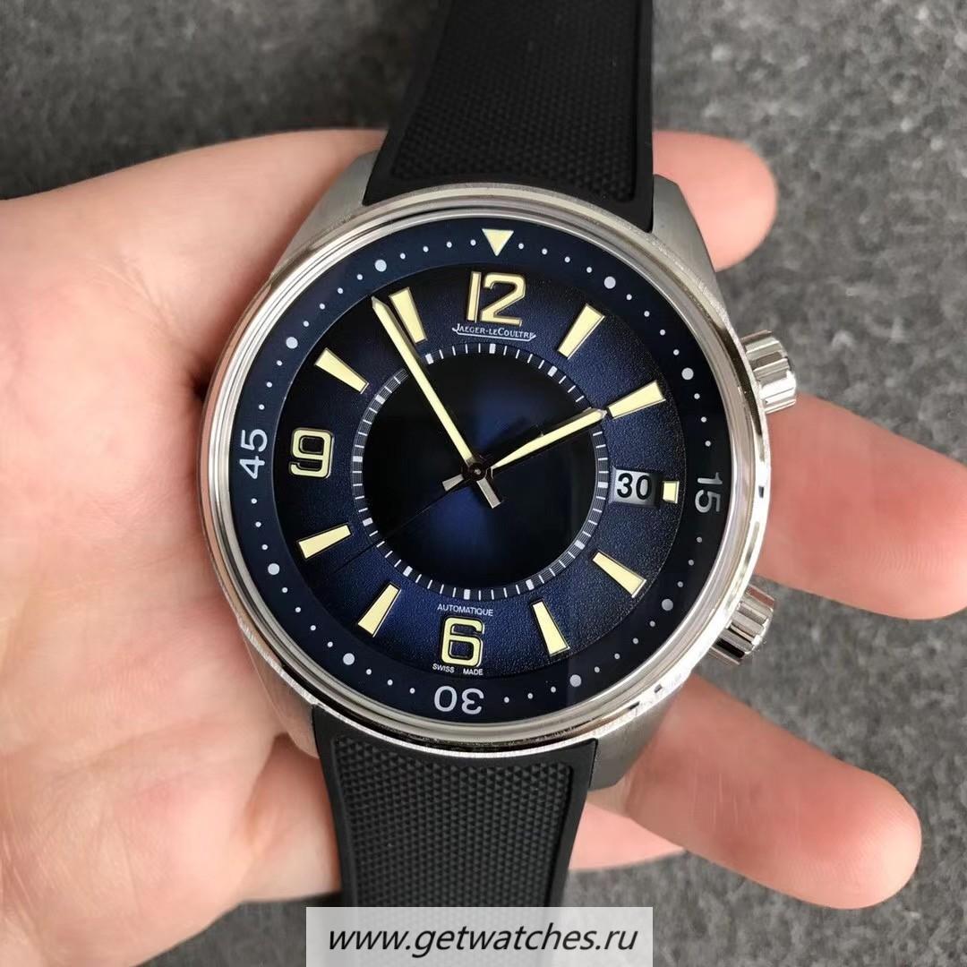 Shop Jaeger-LeCoultre Polaris Memovox 9038670 ZF SS Blue Dial M9015