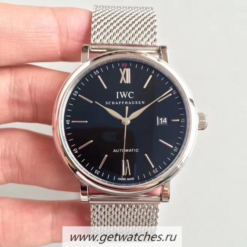 Best Price IWC Portofino Automatic IW356506 MKF SS Black Dial 2892