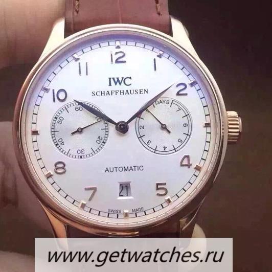 NEW Replica IWC Portuguese IW500705 Power Reserve Rose Gold White Dial 52010