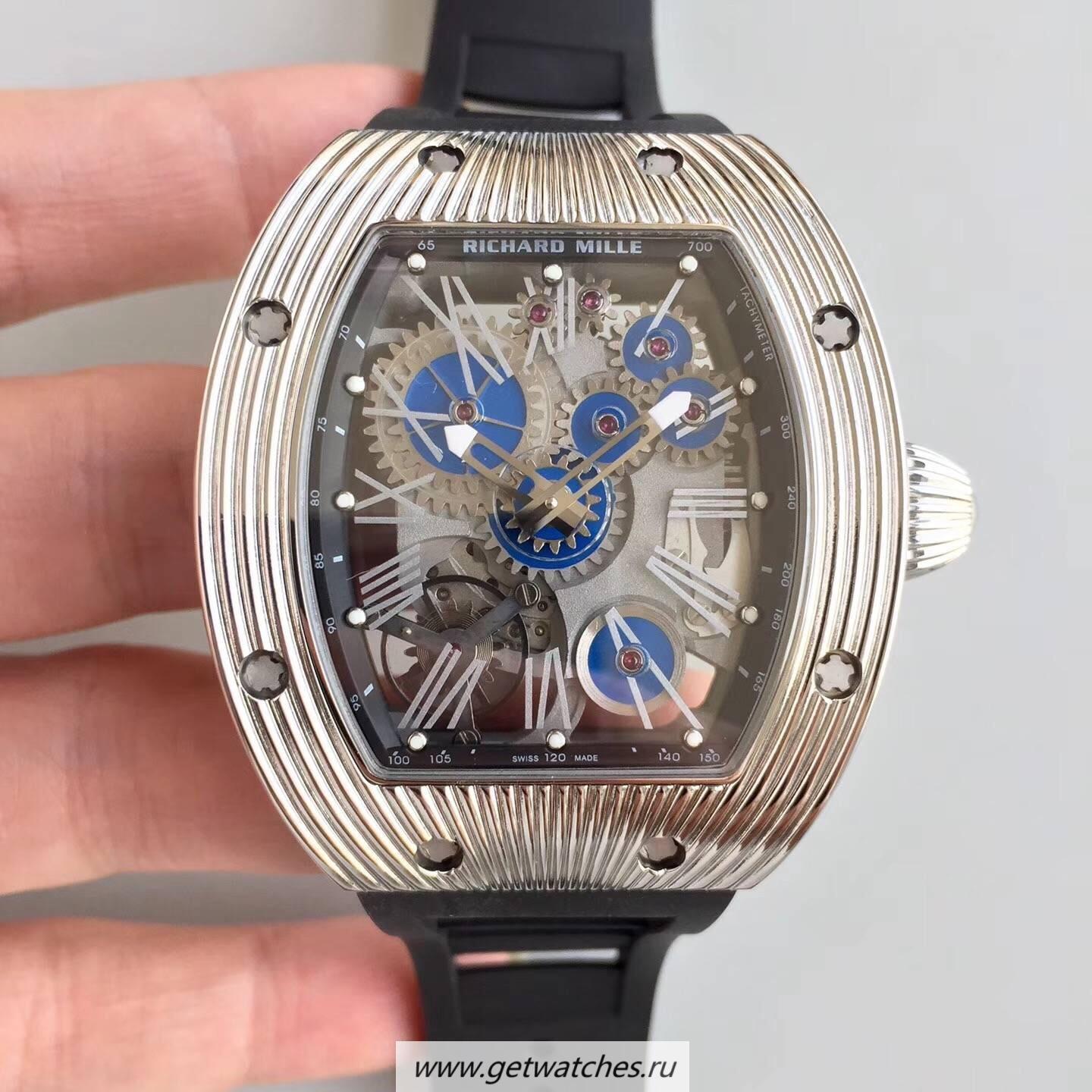 Best Price Richard Mille RM018 Tourbillon Hommage A Boucheron Noob Factory SS Blue Skeleton Dial M6T51