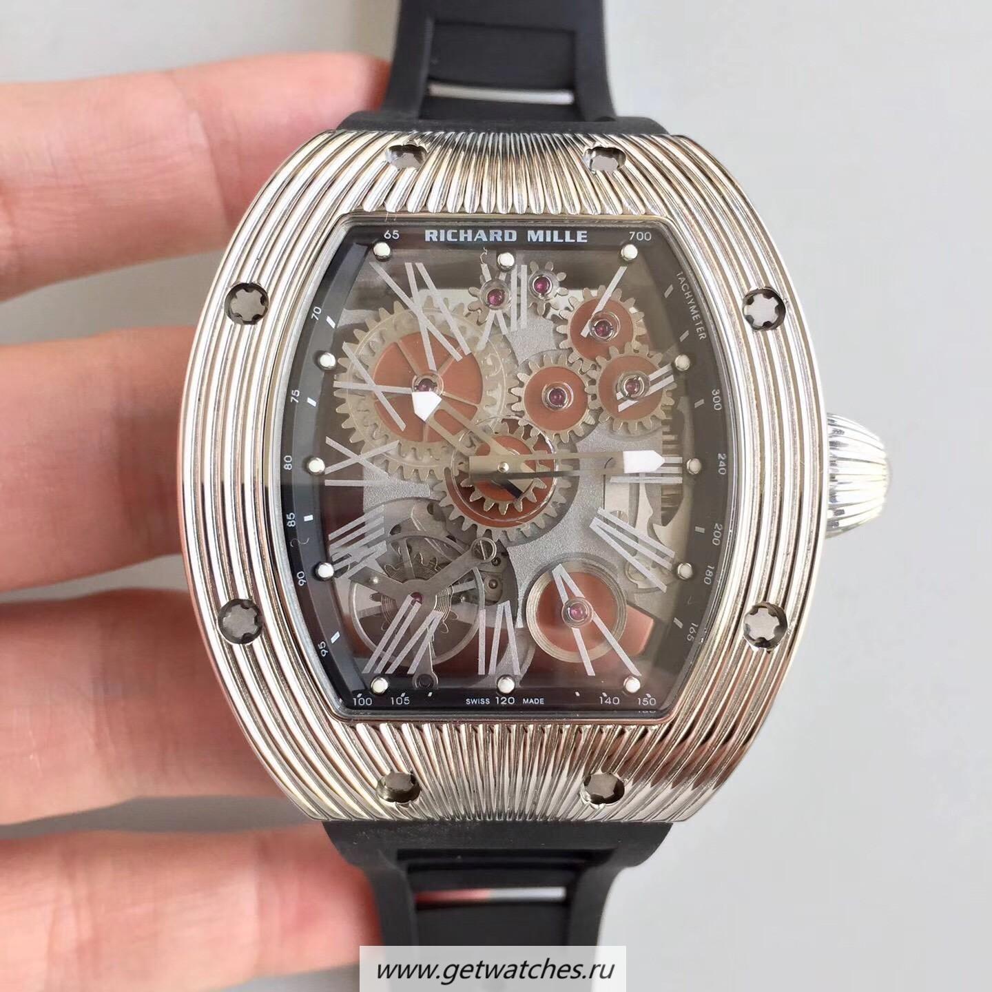 High Quality Richard Mille RM018 Tourbillon Hommage A Boucheron Noob Factory SS Brown Skeleton Dial M6T51