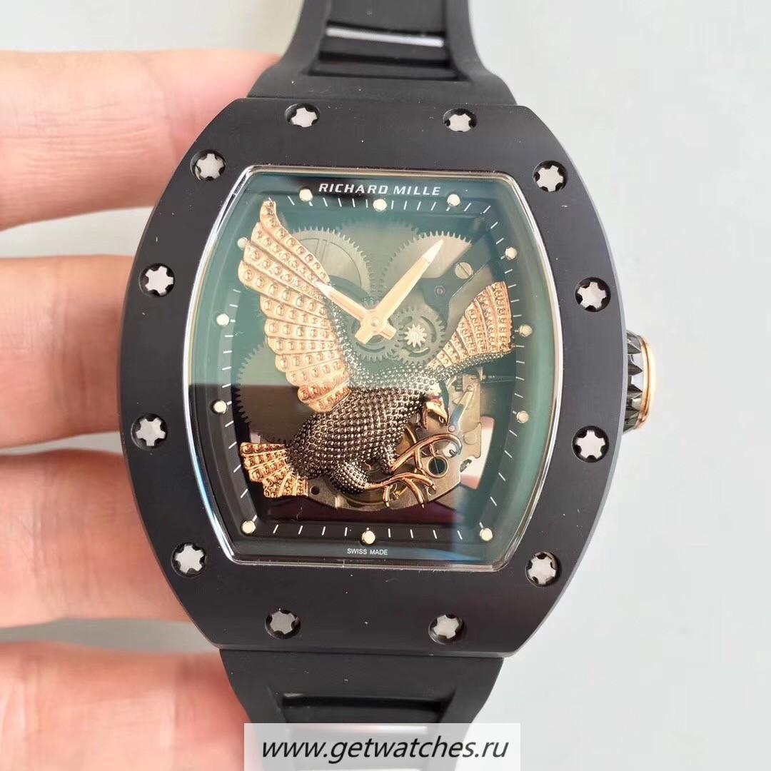 Shop Richard Mille RM023 KVF Ceramic Rose Gold Eagle Skeleton Dial M8215