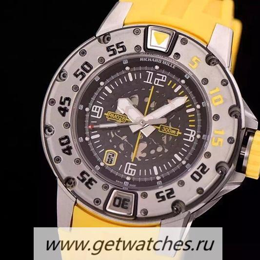 Fake Richard Mille RM028 White PVD Black Dial 7751