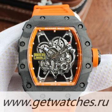 Perfect Replica Richard Mille RM035-01 Rafa Forged Carbon Orange Dial M9015