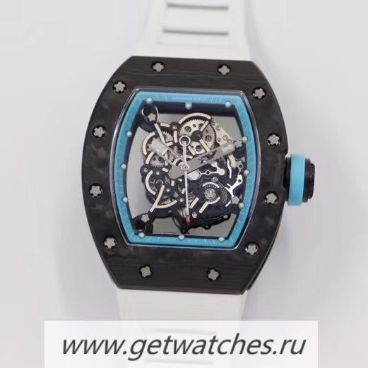 High Quality Richard Mille RM055 KVF V3 NTPT Blue Dial White Strap M8215