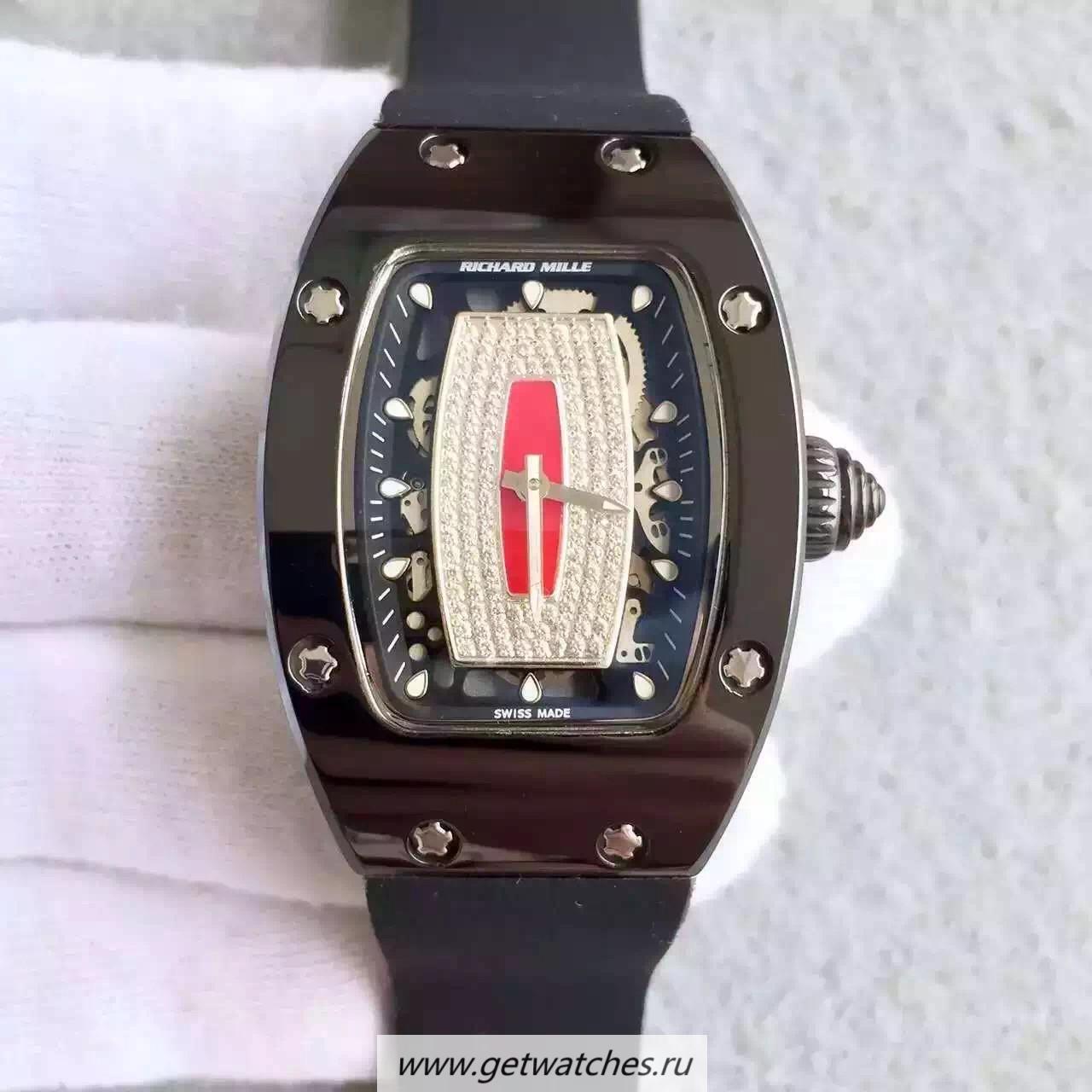 Perfect Replica Richard Mille RM07 Ladies PVD Red & D1am0nds Dial M6T51