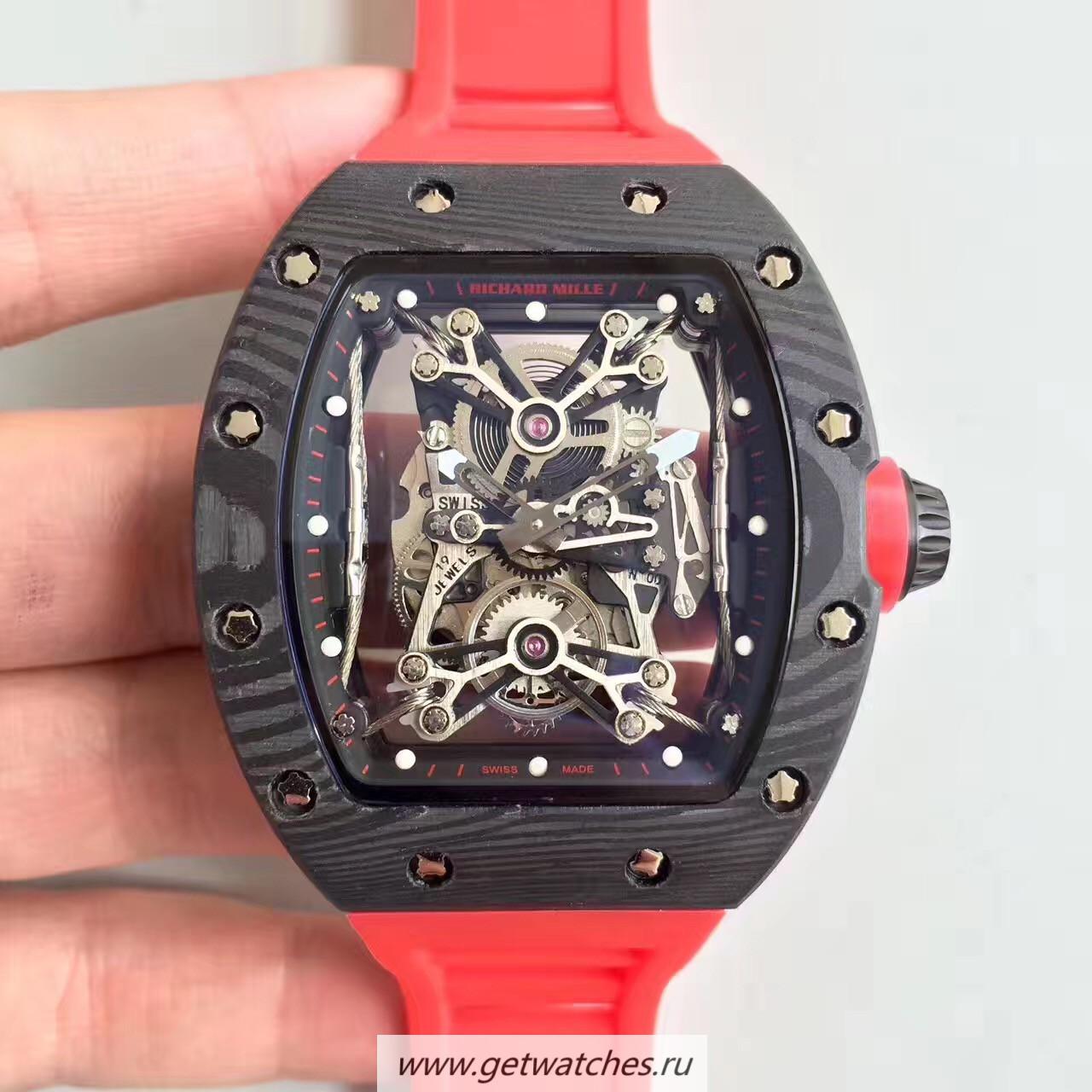 NEW Replica Richard Mille RM50-27-01 NTPT KVF Black Forged Carbon Black & Skeleton Dial M9015