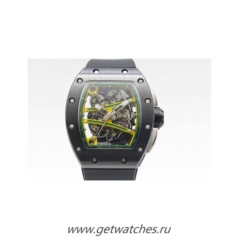 NEW Replica Richard Mille RM59-01M Black Ceramic Green Skeleton Dial M8215