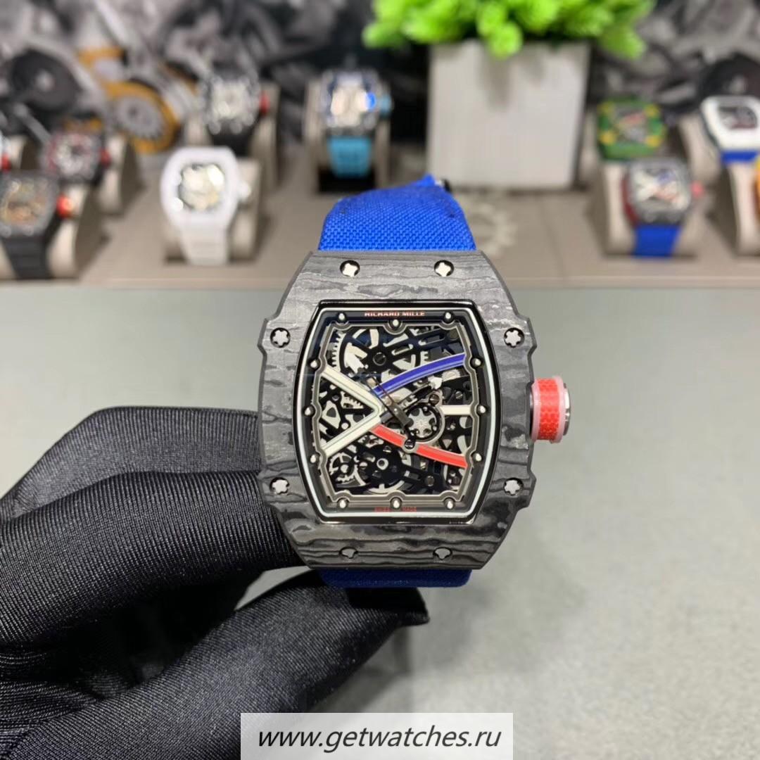 Copy Richard Mille RM67-02 VKF Forged Carbon Black Dial M9015