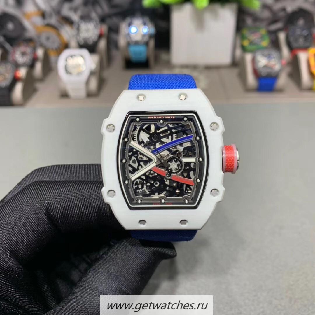 Fake Richard Mille RM67-02 VKF White Ceramic Black Dial M9015