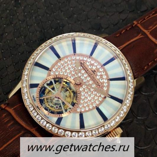 Perfect Replica Jaeger-LeCoultre Rendez Vous Tourbillon Rose Gold & D1am0nds D1am0nds & Pearl Dial Tourbillon
