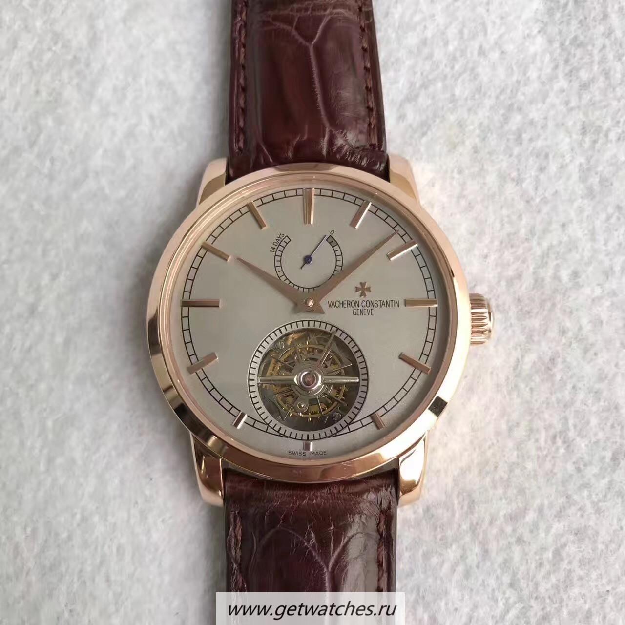 Replica Vacheron C0nstan1n ReplicaPatrimony Traditionnelle 14-Day Tourbillon 89000 TF Rose Gold Grey Dial 2260