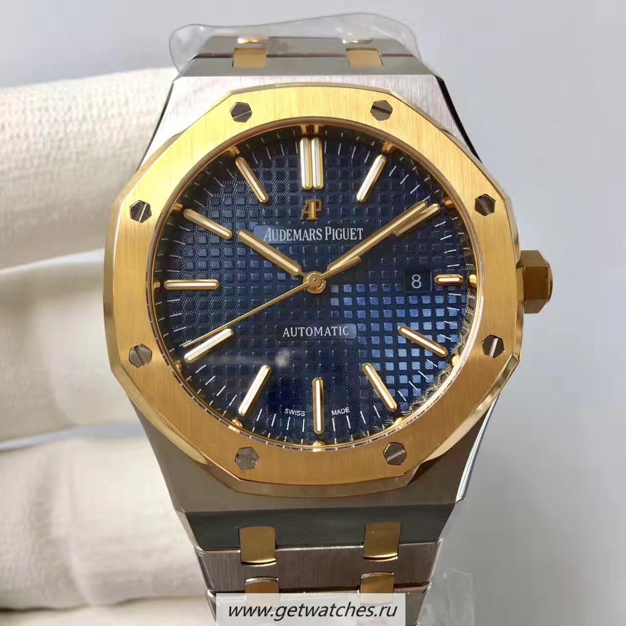 High Quality Audemars P1g*et Royal Oak 15400 JF SS & Yellow Gold Blue Dial 3120