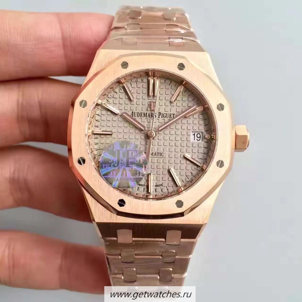 NEW Replica Audemars P1g*et Royal Oak 15450 JF Rose Gold Grey Dial 3120