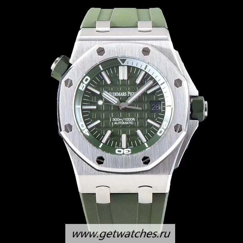 High Quality Audemars P1g*et Royal Oak Offshore Diver 15710 JF SS Green Dial 3120