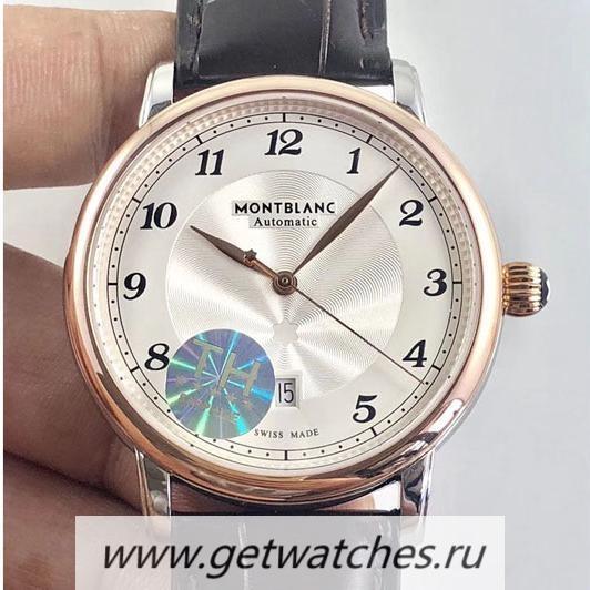 Perfect Replica Montblanc Star Legacy Automatic 42mm 117576 THF SS & Rose Gold Silver Dial MB 24.01