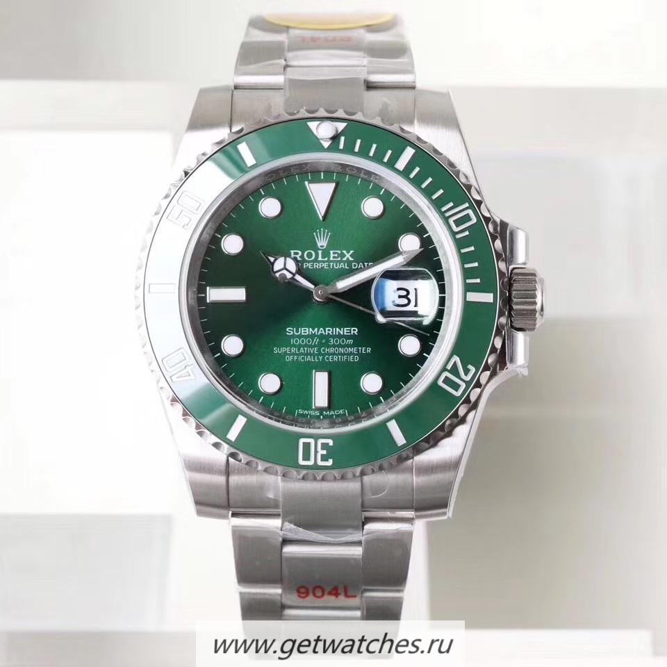 Copy R01ex Submariner Date 116610 LV NAILF SS 904L Green Dial 2836