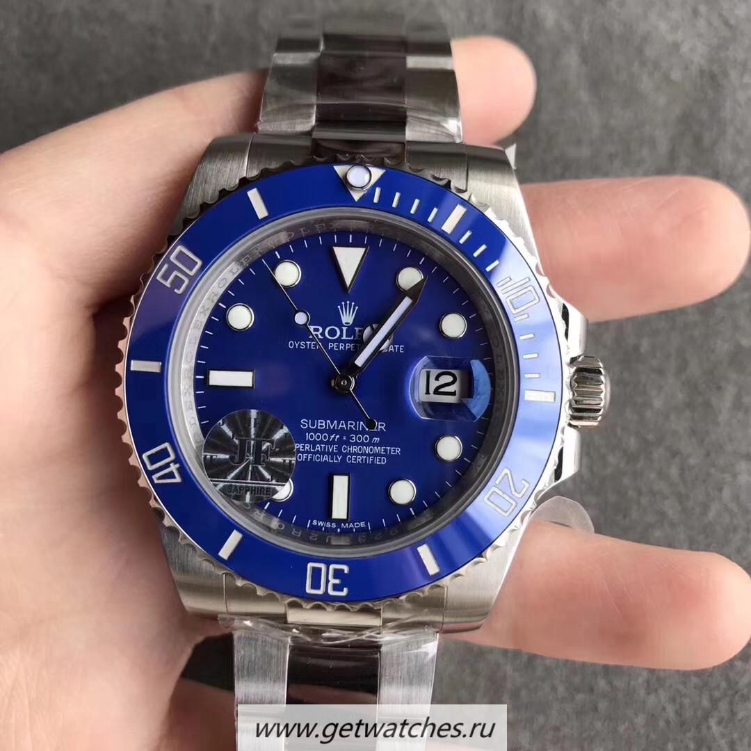 Fake R01ex Submariner Date 116619 LB JF SS Blue Dial 2824