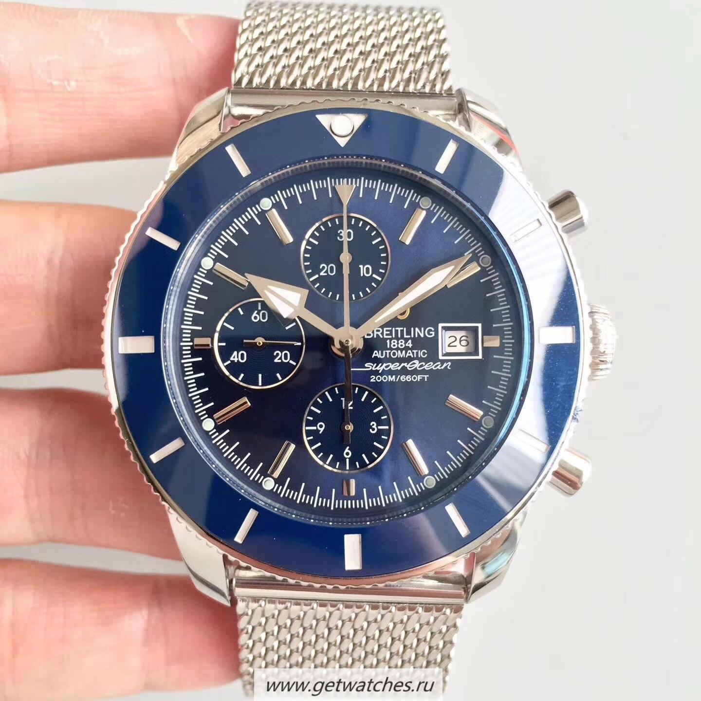 High Quality Breitling S*perocean Heritage II Chrono 46 A1332024/C817/152A Noob Factory SS Blue Dial 7750