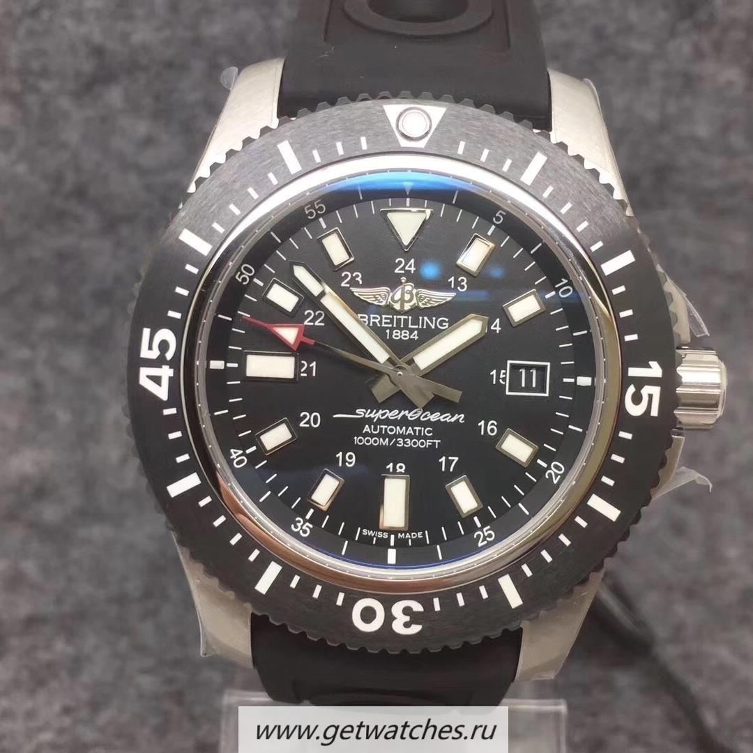 Perfect Replica Breitling S*perocean II 44mm Y1739310/BF45/152S A20SS.1 GF SS Black Dial 2824