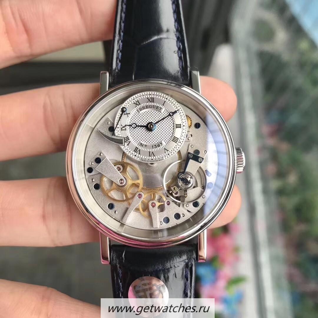 High Quality Breguet Tradition 7057BB/11/9W6 SF V2 SS Silver Skeleton Dial 507DR1
