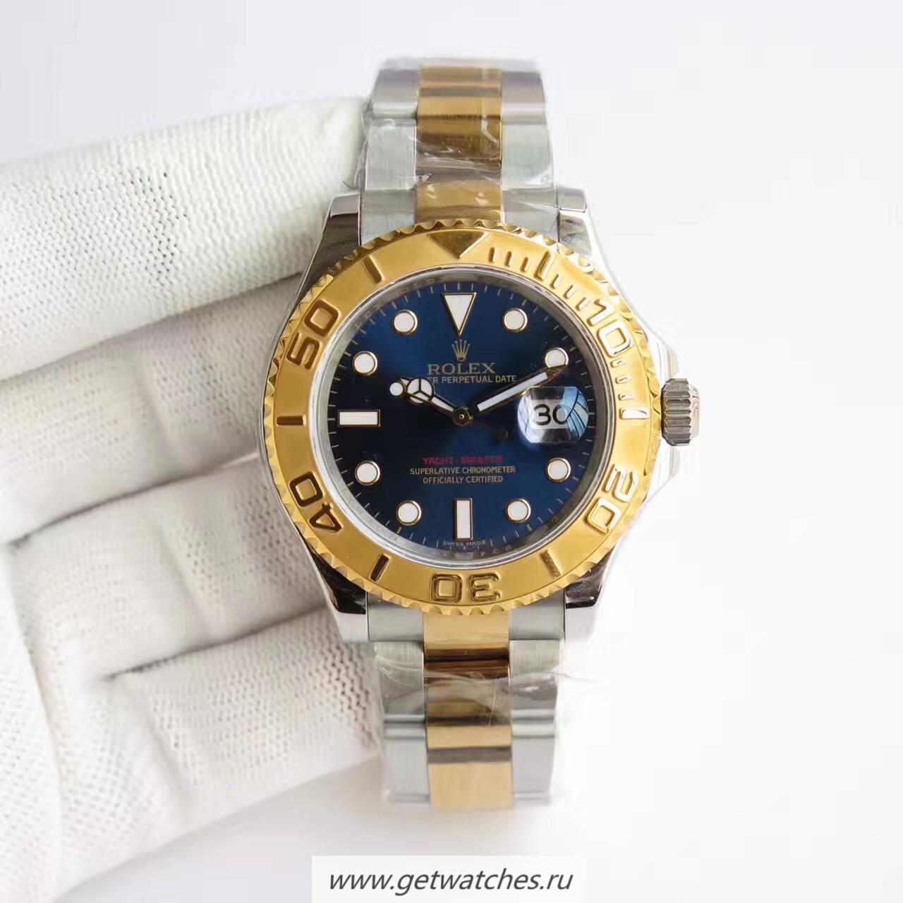 Copy R01ex Yacht-Master 40 116622 JF SS & Yellow Gold Blue Dial 3135