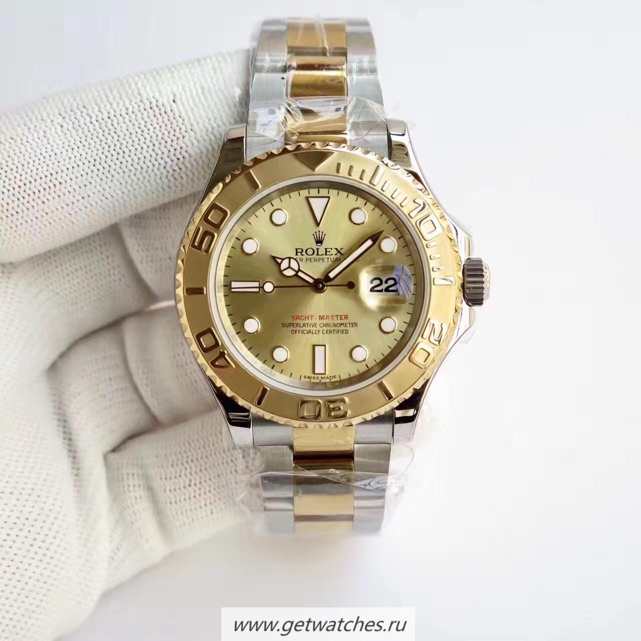 Copy R01ex Yacht-Master 40 116622 JF SS & Yellow Gold Champagne Dial 2836