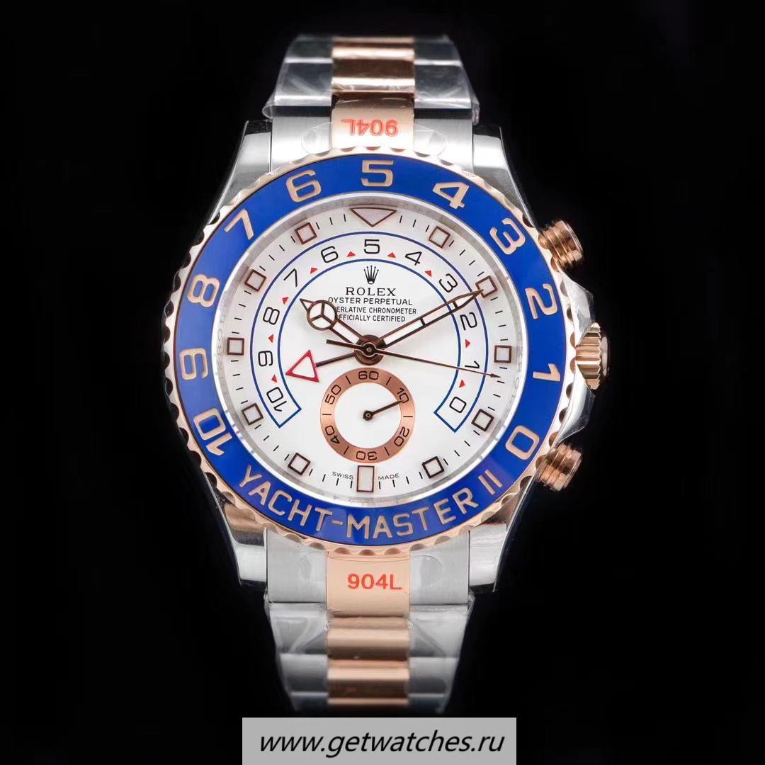 Shop R01ex Yacht-Master II 116681 GMF SS 904L & Rose Gold White Dial 4161
